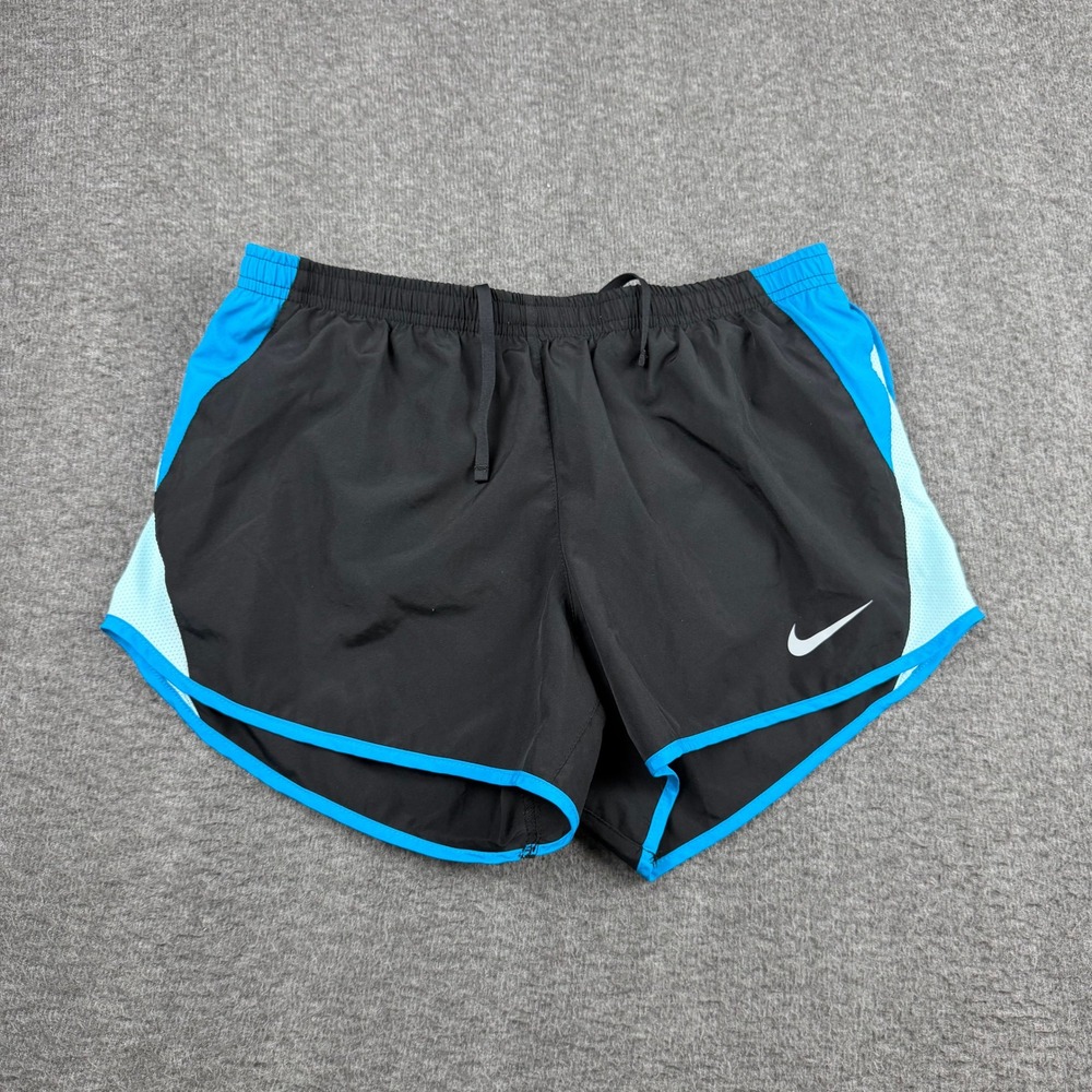 Nike Black Running Shorts with Bright Blue Trim